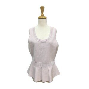 White House Black Market Milano Peplum Top Size L Large Purple Orchid